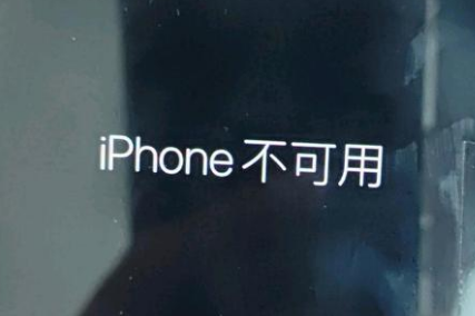 上城苹果服务网点分享锁屏界面显示“iPhone 不可用”如何解决 